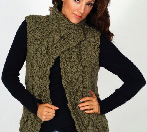 Chunky Cabled Vest